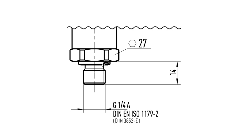 DIN 3852-E pressure connection thread