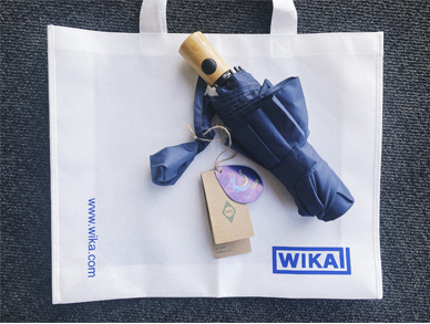 De sacolas a guarda-chuvas: a sustentabilidade guia a WIKA na busca por itens promocionais.